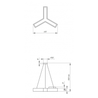 Светильник светодиодный Geometria ЭРА Igrek SPO-141-B-40K-028 28Вт 4000К 1750Лм IP40 600*600*80 черный подвесной'