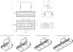 LED светильник SVT-STR-VAR-COB-240W-60'