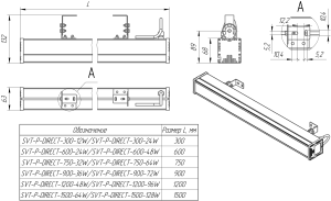 LED светильник SVT-P-DIRECT-300-12W'